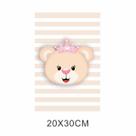 Placa Quadro Decorativo Quarto Menina Ursinha Princesa Rosa