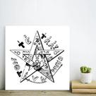 Placa Quadro Esotérico Eliphas Levi Tetragramaton Mdf 20x30