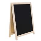 Placa Quadro Lousa Cavalete de Calçada Soft 80x60 cm Duplo em Madeira mdf para Propaganda Visual