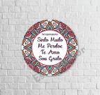 Placa Quadro Mandala MDF Ho'oponopono Gratidão 20cm - Decoração
