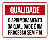 Placa Qualidade Aprimoramento Processo Sem Fim 18X23