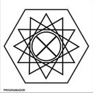 Placa Radiônica Programador Físico em PVC 17x17 cm - Gráfico 19x19 cm