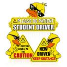 Placa reflexiva Car Magnet SuperKaka New Driver, 3 unidades Placa reflexiva Car Magnet SuperKaka New Driver, 3 unidades