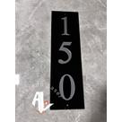 PLACA Residencial NÚMERO CASA 3D PRETO E CROMADO 50X15cm -Acrilico PLACA Residencial NÚMERO CASA 3D PRETO E CROMADO 50X15cm -Acrilico