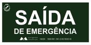 Placa rota de fuga saida de emergencia 24x12cm -10unid