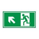 Placa - rota de saida subir a esquerda em ps- 24x12cm emplac br