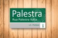 Placa Rua Decorativa Verde Palestra Itália