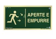 Placa S18 Porta Corta-Fogo Aperte e Empurre