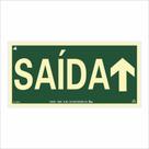 Placa Saída com Seta pra Cima Fotoluminescente