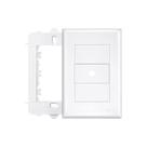 Placa Saída de Fio com Suporte Fame Evidence 4x2 Branco Placa Saída de Fio com Suporte Fame Evidence 4x2 Branco