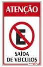 Placa - saida de veiculos / em ps 30 x 20cm emplac br