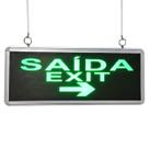 Placa Saida Emergencia Dupla Face Bateria Seta Exit Led Segurança Bombeiro Aviso Iluminaçao Placa Saida Emergencia Dupla Face Bateria Seta Exit Led Segurança Bombeiro Aviso Iluminaçao