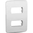 Placa Schneider Miluz Branca 4X2 - 2 Modulos Com Suporte - S3B57220 Placa Schneider Miluz Branca 4X2 - 2 Modulos Com Suporte - S3B57220