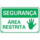 Placa Segurança Área Restrita