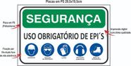 Placa Segurança Uso Obrigatório De Epi 30x20cm Sinalização