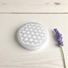 Placa Selenita Natural Flor da vida 7 cm diâmetro Limpeza Energética Boho Decor Placa Selenita Natural Flor da vida 7 cm diâmetro Limpeza Energética Boho Decor