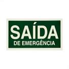 Placa seta de sinalização de saída de emergência 24x12