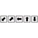 Placa Setas Direcionais 6,5 x 3 Cm 5 Unid PS140 Encartale Placa Setas Direcionais 6,5 x 3 Cm 5 Unid PS140 Encartale