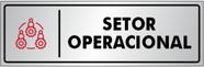 Placa SETOR OPERACIONAL - Sinalização - Portas / Paredes - em Alumínio de 25x8cm