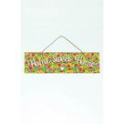 Placa Simples Home Sweet Home amarela Placa Simples Home Sweet Home amarela