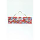 Placa Simples Home Sweet Home vermelha