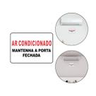 Placa Sinal Ar Condicionado Mantenha Porta Fechada 21x15 cm