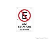 Placa Sinal.Pvc 20X30Cm Nao Estac. Dia E Noite Ref2288
