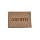 placa sinalização 1/2 oficio aberto mdf natural