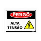 Placa Sinalização 150x200mm PERIGO ALTA TENSÃO Ref PS128 ENCARTALE