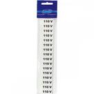 Placa Sinalizacao 1,5X 4 - 110V C/16 - Kit C/5 CA