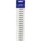 Placa Sinalizacao 1,5X 4 - 110V C/16 - Kit C/5 CA Placa Sinalizacao 1,5X 4 - 110V C/16 - Kit C/5 CA