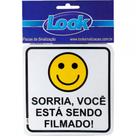 Placa Sinalizacao 15X15 Sorria/Filmado - Kit C/5 CA