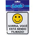 Placa Sinalizacao 15X15 Sorria/Filmado - Kit C/5 CA