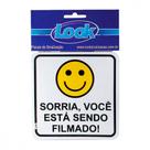 Placa Sinalizacao 15X15 Sorria/Filmado - Kit C/5 CA