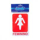 Placa Sinalizacao 15X20 Sanit.Feminino - Kit C/5 CA