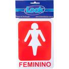 Placa Sinalizacao 15X20 Sanit.Feminino - Kit C/5 CA