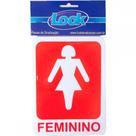 Placa Sinalizacao 15X20 Sanit.Feminino - Kit C/5 CA