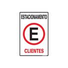 Placa Sinalização 20x30 Estacionamento Clientes