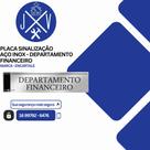 Placa Sinalização Aço Inox - Departamento Financeiro Placa Sinalização Aço Inox - Departamento Financeiro