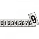 Placa Sinalizacao Aluminio 02,5X05 ''Numerais 0A9'' 100Cr