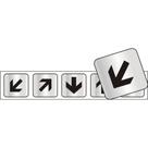 Placa Sinalizacao Aluminio 05X05 ''Setas'' Com 5 Pecas 100Cg