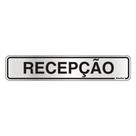 Placa Sinalizacao Aluminio 05X25 ''Recepcao'' 100Ck
