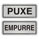 Placa Sinalizacao Aluminio 06X15 ''Puxe/Empurre'' 2 Pecas 120Ag