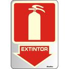 Placa Sinalizacao Aluminio 16X23 ''Extintor'' Fluorescente 150Aj Placa Sinalizacao Aluminio 16X23 ''Extintor'' Fluorescente 150Aj