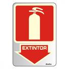 Placa Sinalizacao Aluminio 16X23 ''Extintor'' Fluorescente 150Aj Placa Sinalizacao Aluminio 16X23 ''Extintor'' Fluorescente 150Aj