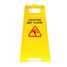 Placa sinalização amarela segurança piso molhado escorregadio caution wet floor grande dobravel