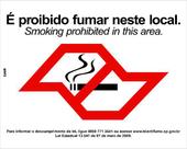 Placa Sinalização Aviso Proibido Fumar Lei Nº 13541 20x25cm