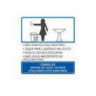 Placa Sinalização Banheiro Aviso Sanitário Feminino 16x16 Cm