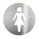 Placa Sinalizacao Banheiro Em Inox Mulher Feminino