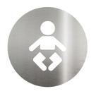 Placa Sinalizacao Banheiro Fraldario Em Inox Bebe Trocador Cor Da Moldura Prata Placa Sinalizacao Banheiro Fraldario Em Inox Bebe Trocador Cor Da Moldura Prata